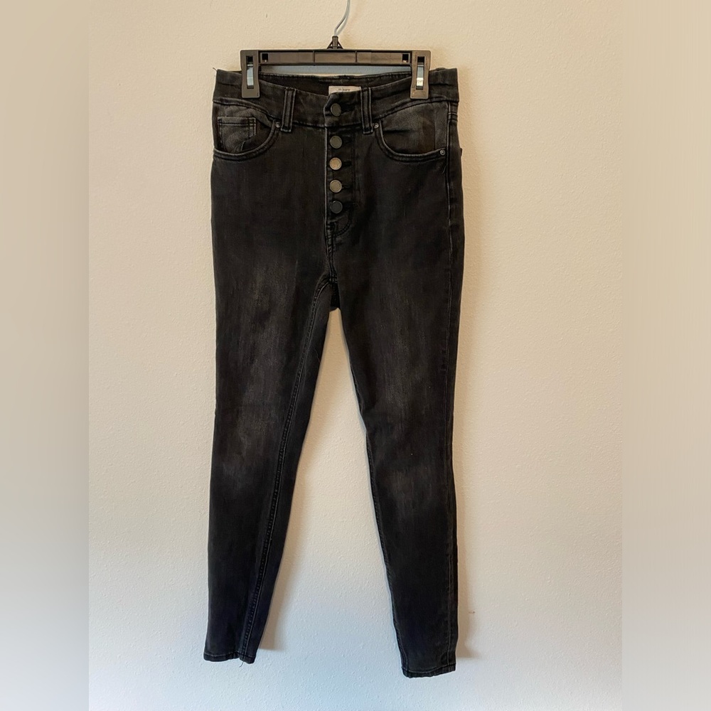 Super skinny high waisted black jeans